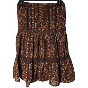 Mary-Kate and Ashley Girls‎ Paisley Floral Tiered Mini Skirt 10 Boho Y2K Fairy